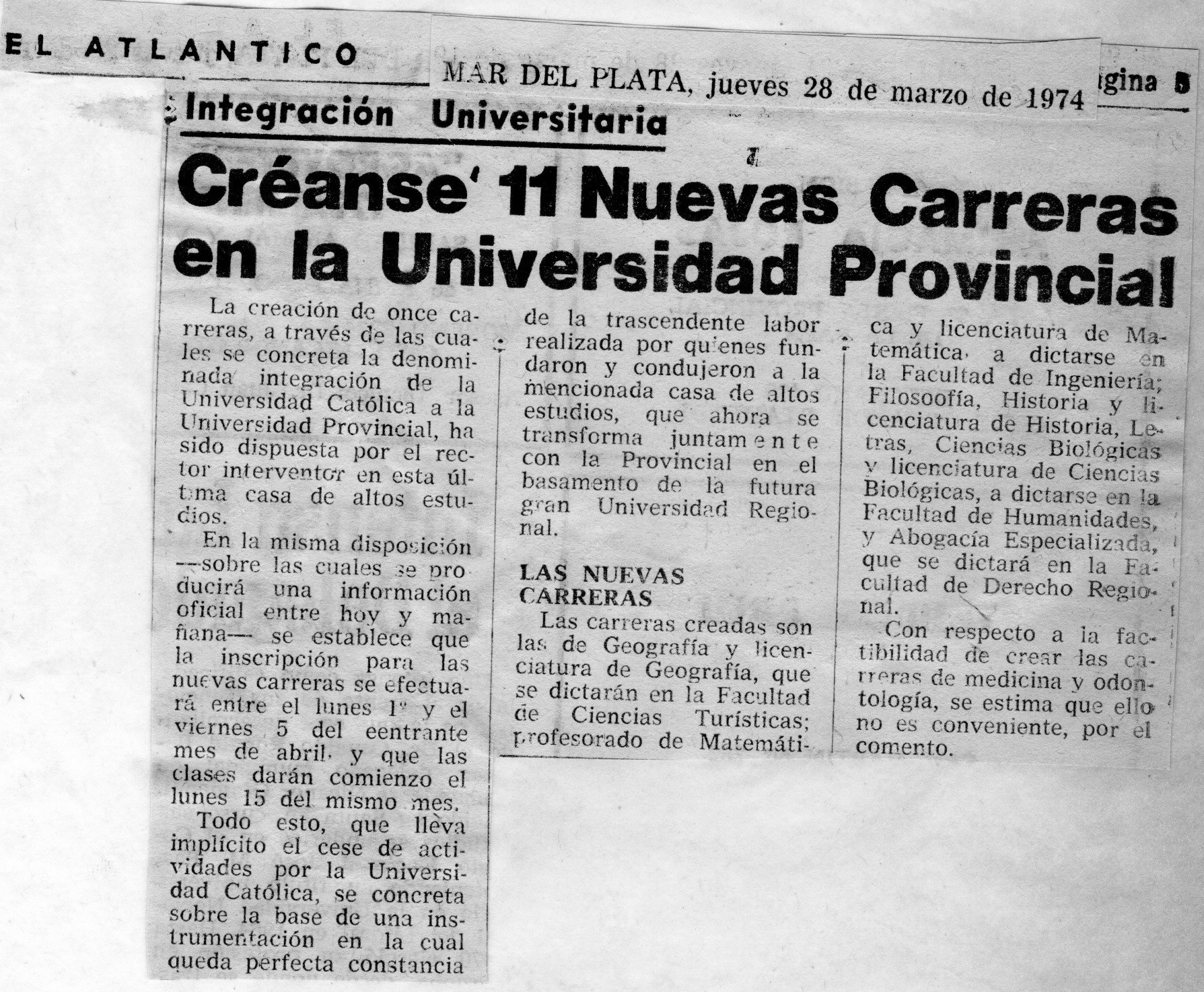 Créanse 11 Nuevas Carreras en la Universidad Provincial