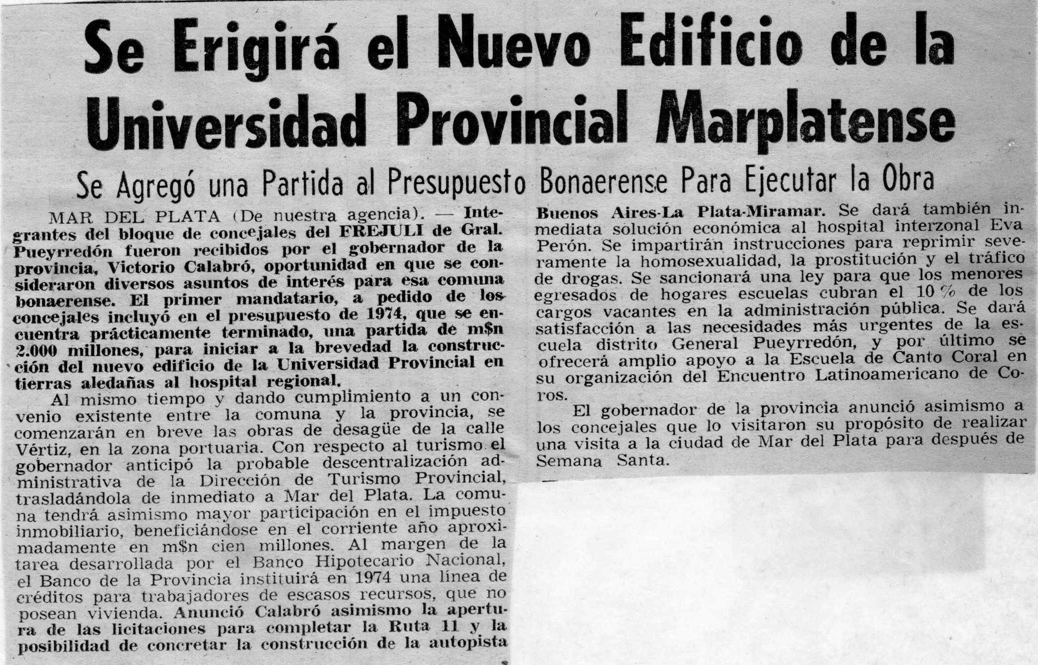 Se Erigirá el Nuevo Edificio de la Universidad Provincial Marplatense