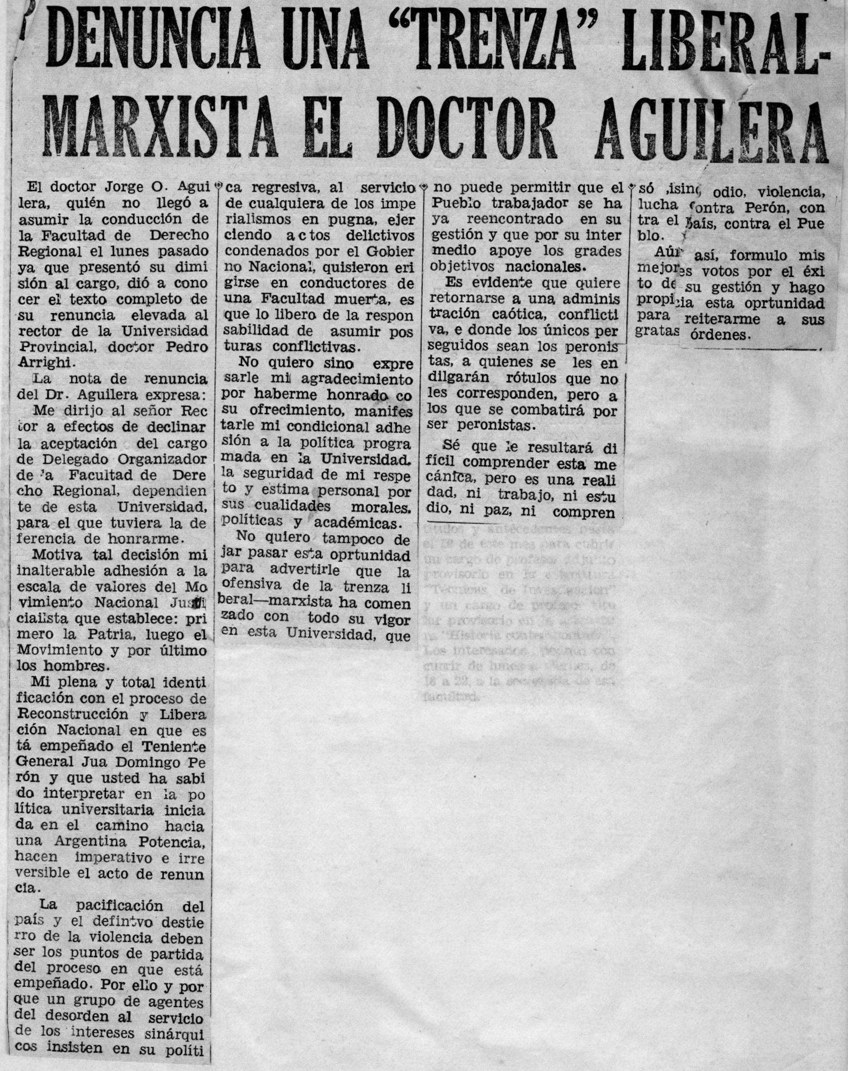 Denuncia una "trenza" liberal-marxista el Doctor Aguilera