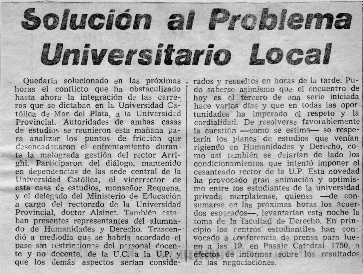 Solución al Problema Universitario Local