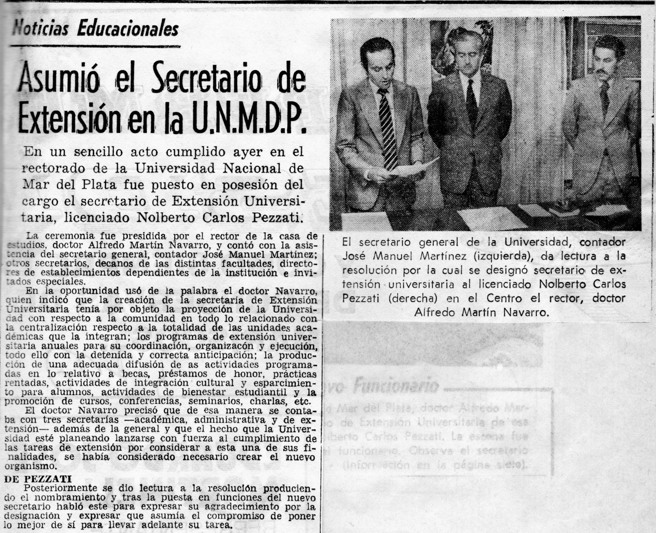 Asumió el Secretario de Extensión en la UNMDP