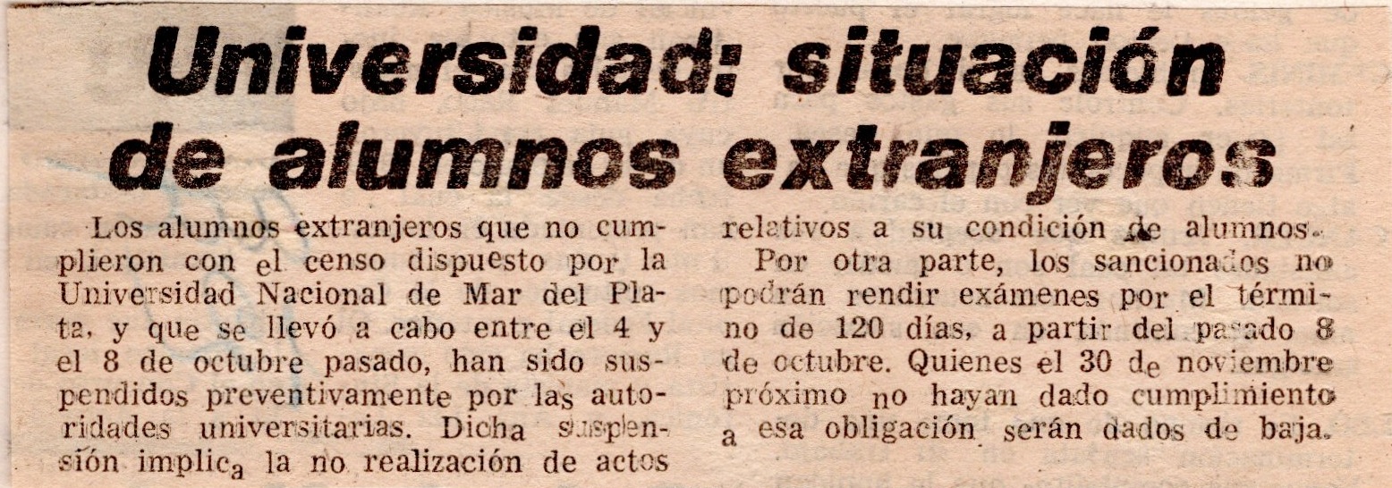 Universidad: situación de alumnos extranjeros