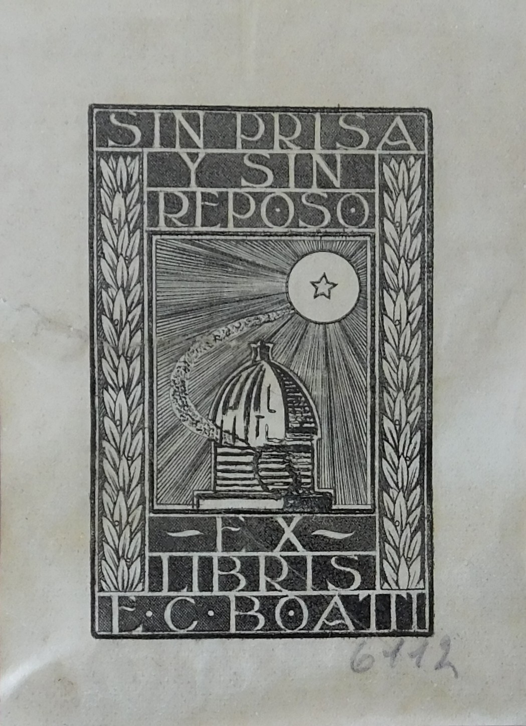 Ex-libris de Ernesto Carlos Boatti