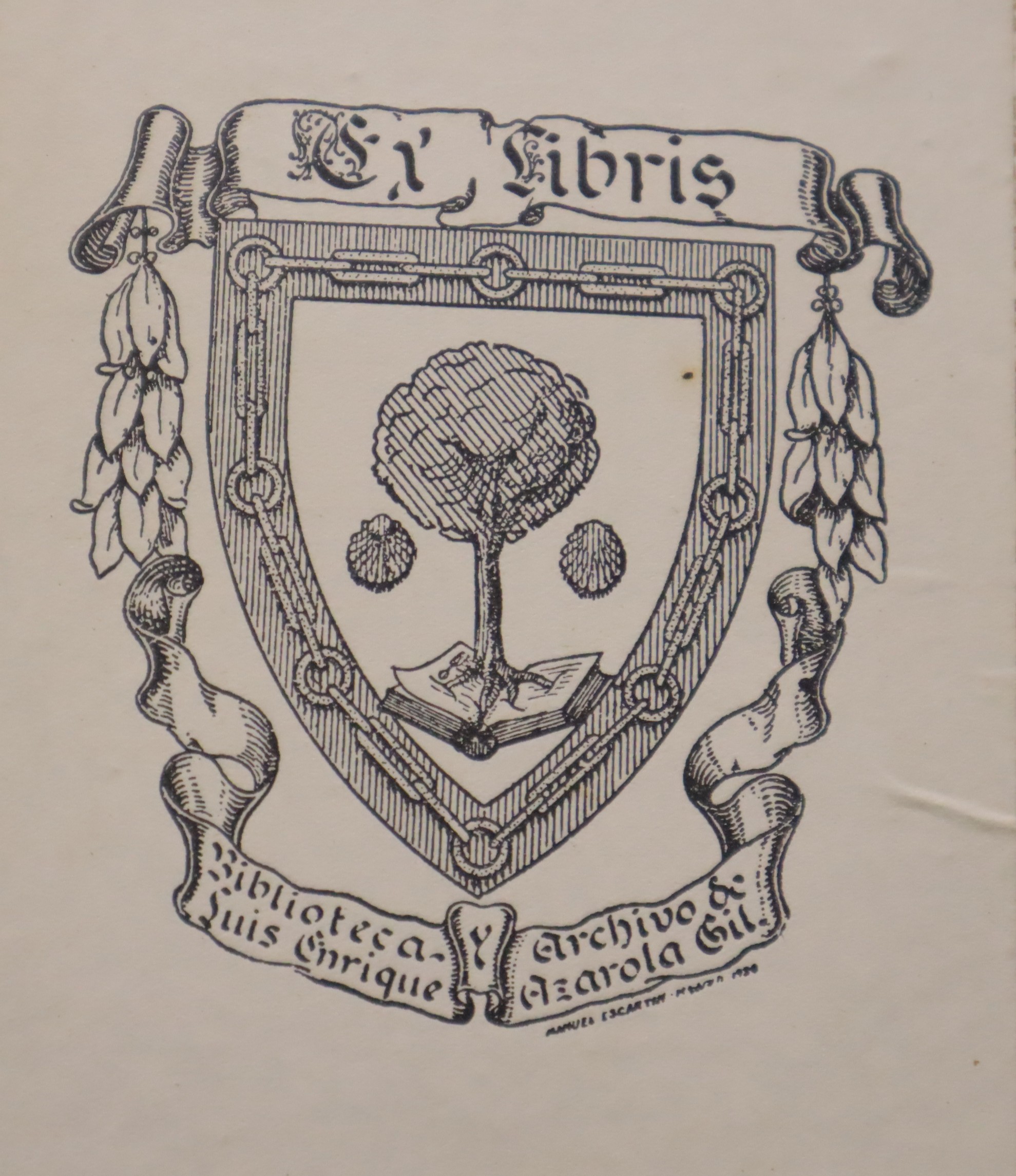 Ex libris de Luis Enrique Azarola Gil
